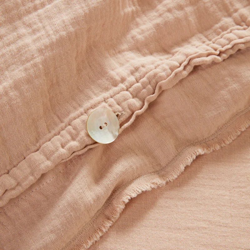 Housse de couette LOU pêche rosé