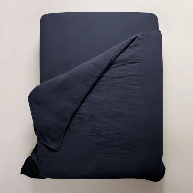 Housse de couette LOU encre bleue