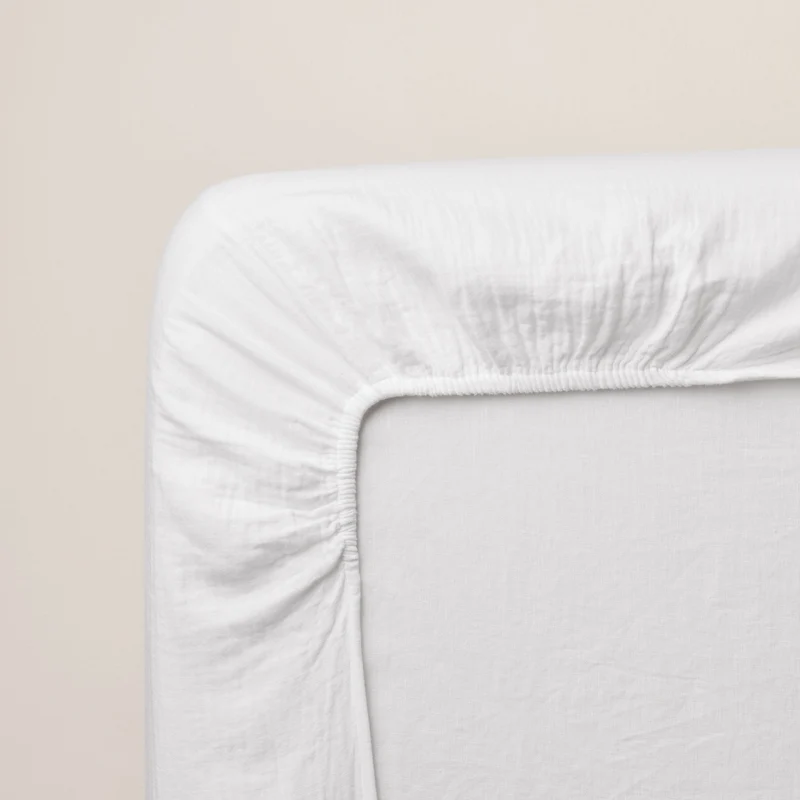 Drap Housse LOU blanc coton