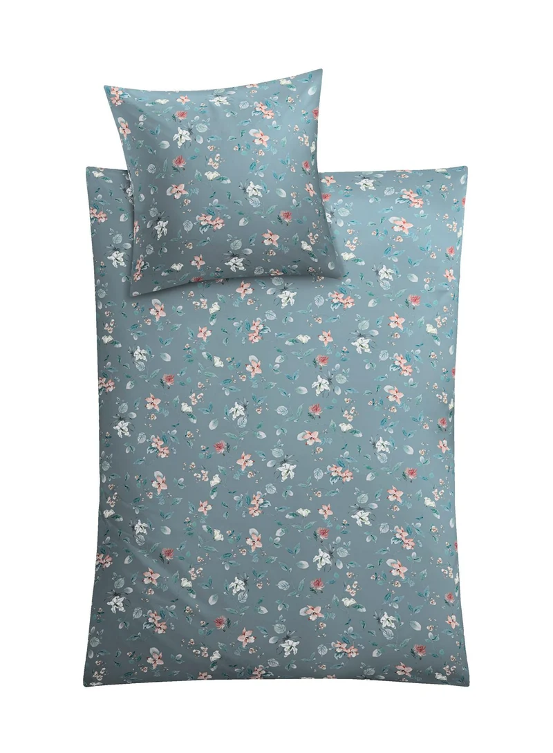 Bettwäsche Satin FLORINA Hellblau 135 x 200 cm und 80 x 80 cm