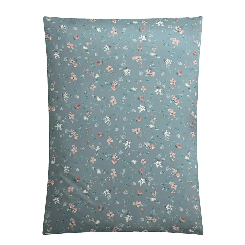 Bettwäsche Satin FLORINA Hellblau 135 x 200 cm und 80 x 80 cm
