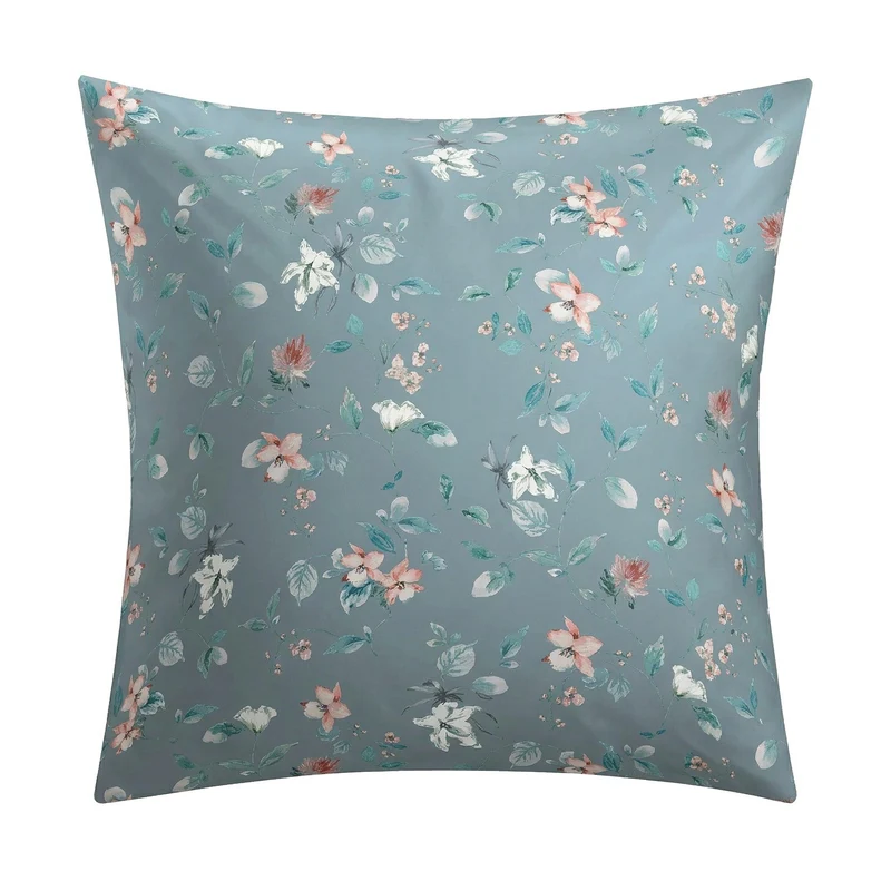 Bettwäsche Satin FLORINA Hellblau 135 x 200 cm und 80 x 80 cm