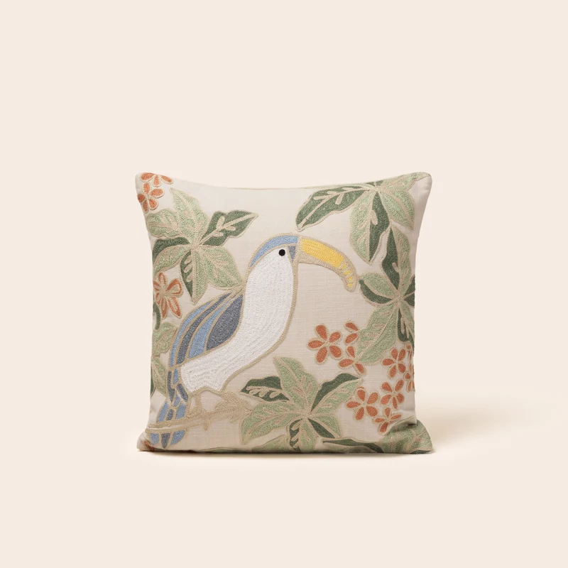 Housse de coussin TUCANA pastel