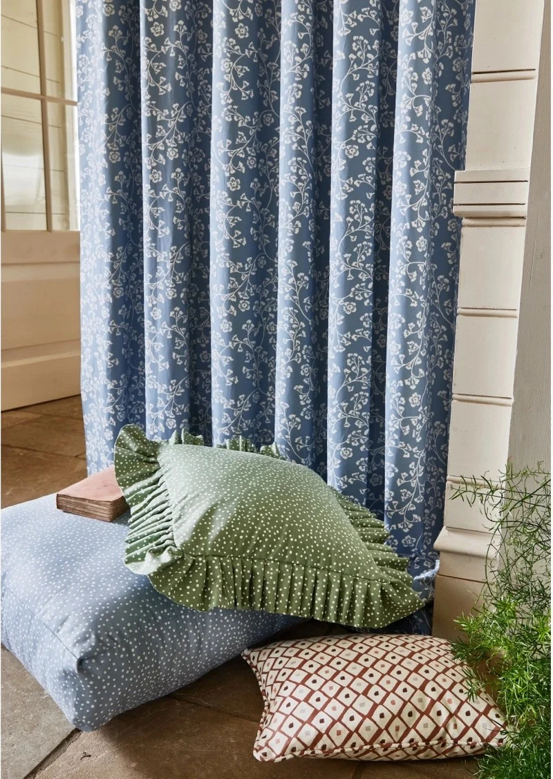 Baumwollstoff Tiny Tendril - denim
