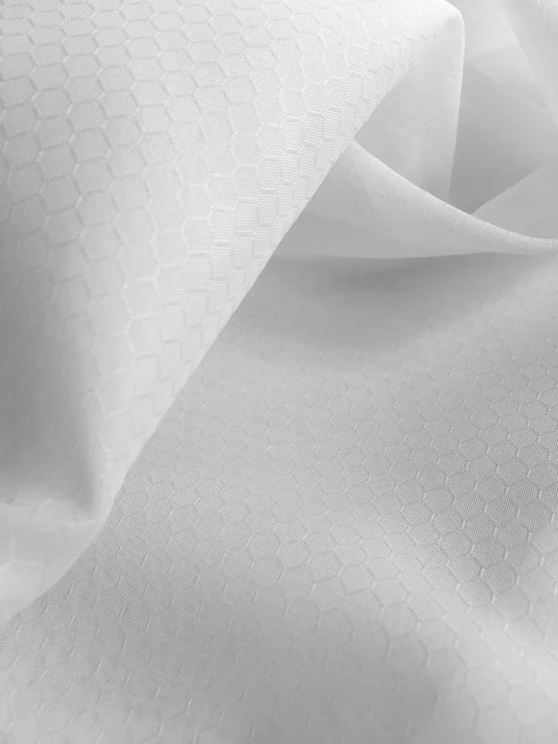 Gardinenstoff Honeycomb - white 290 cm