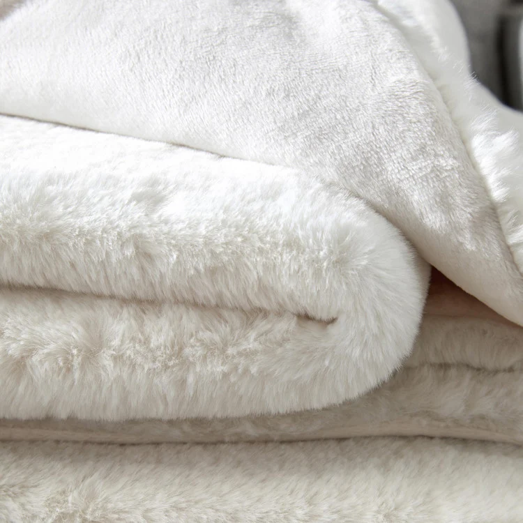 Plaid BIANCA blanc hermine