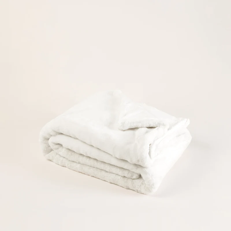 Plaid BIANCA blanc hermine