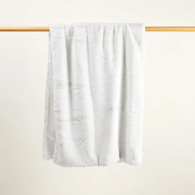 Plaid BIANCA blanc hermine