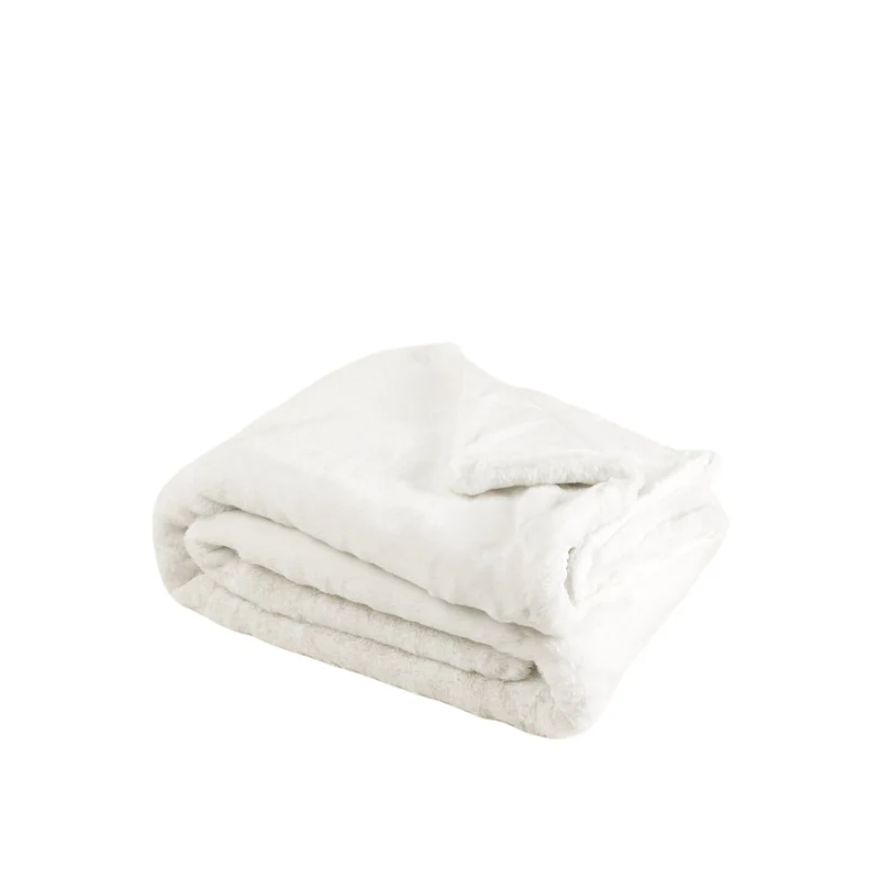 Plaid BIANCA blanc hermine