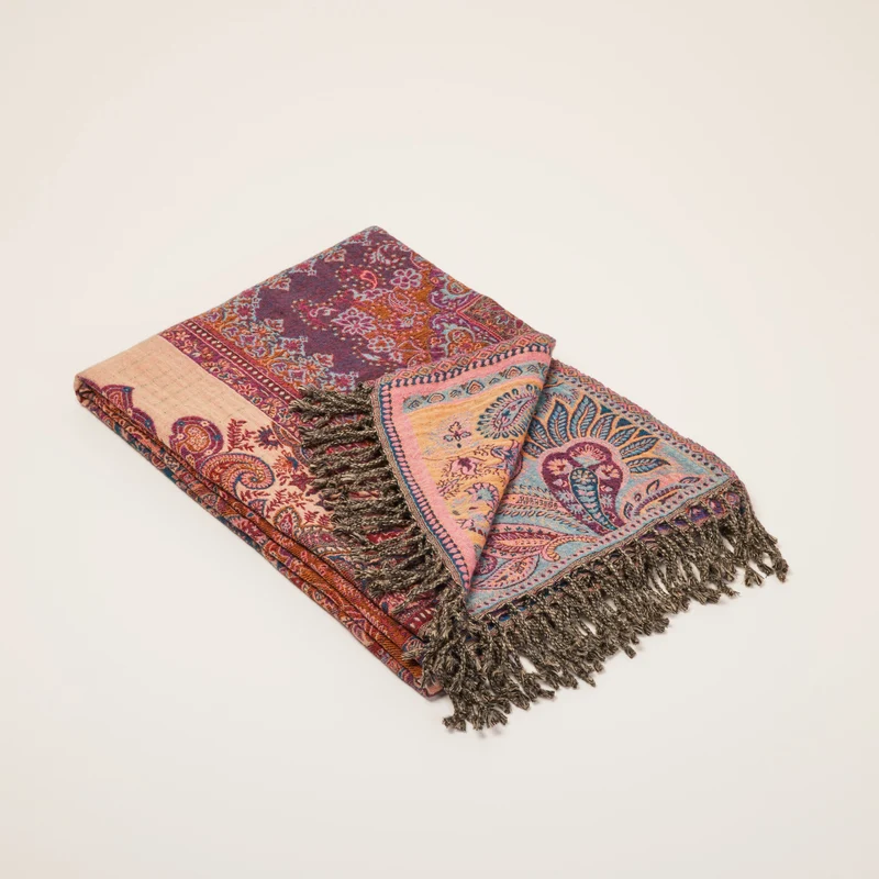 Plaid FARAH rouge d'orient