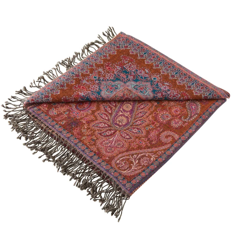 Plaid FARAH rouge d'orient