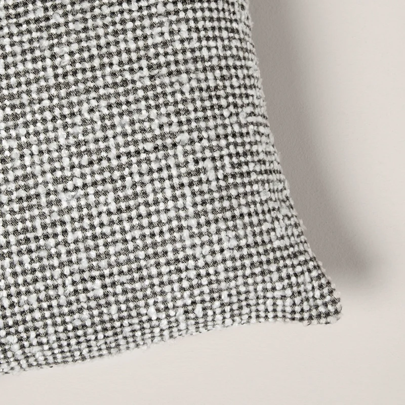 Housse de coussin PIETRO ivoire et noir