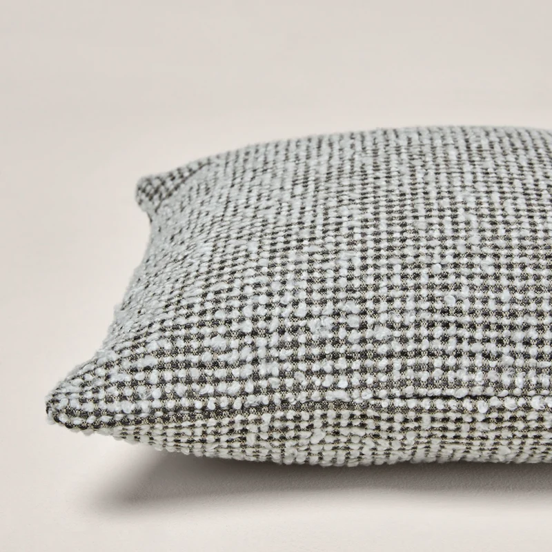 Housse de coussin PIETRO ivoire et noir