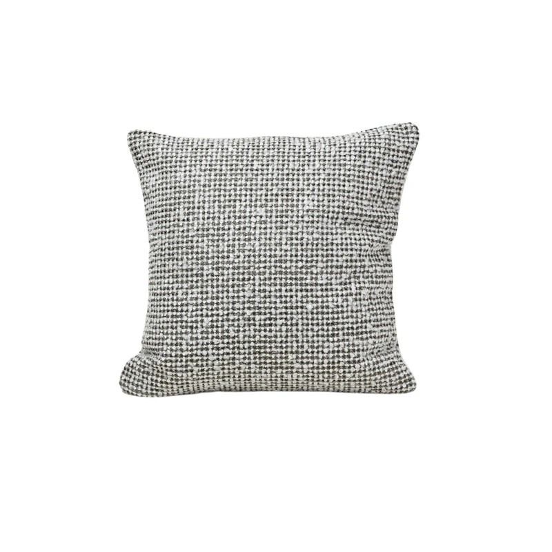 Housse de coussin PIETRO ivoire et noir