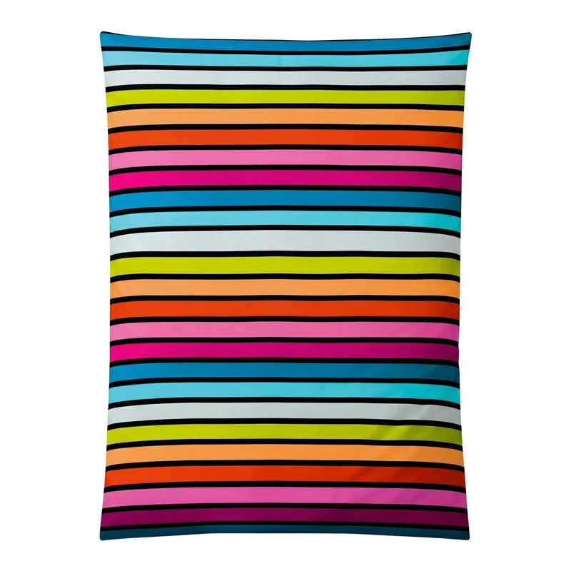 Bettwäsche Satin RIMINI Multicolor 155 x 220 cm und 80 x 80 cm