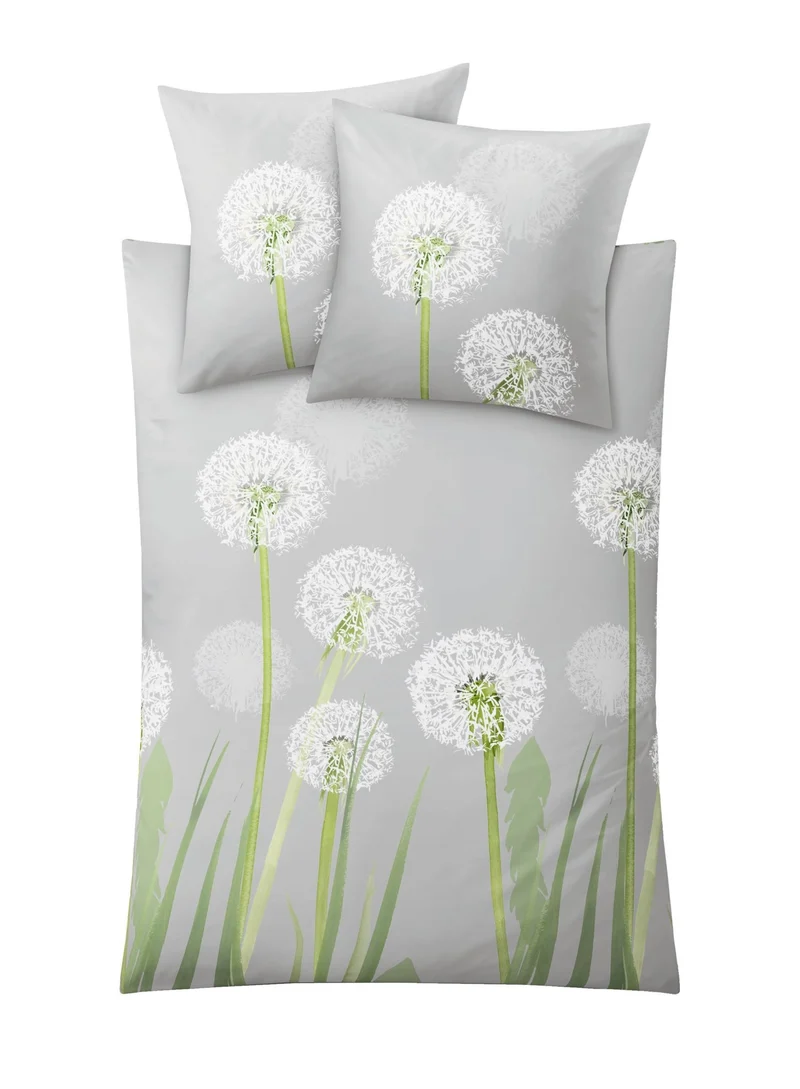 Bettwäsche Satin BELFIORE Distel 135 x 200 cm und 80 x 80 cm