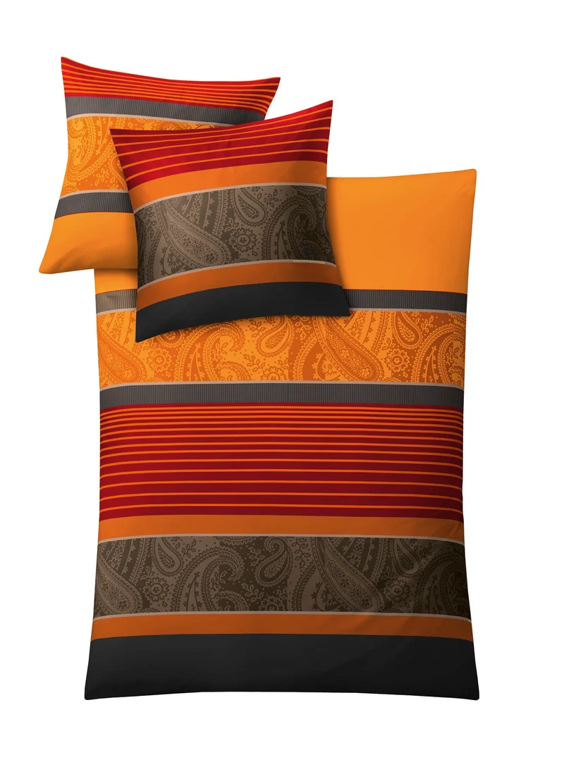Bettwäsche Satin CAMBRIDGE Chili 135 x 200 cm und 80 x 80 cm