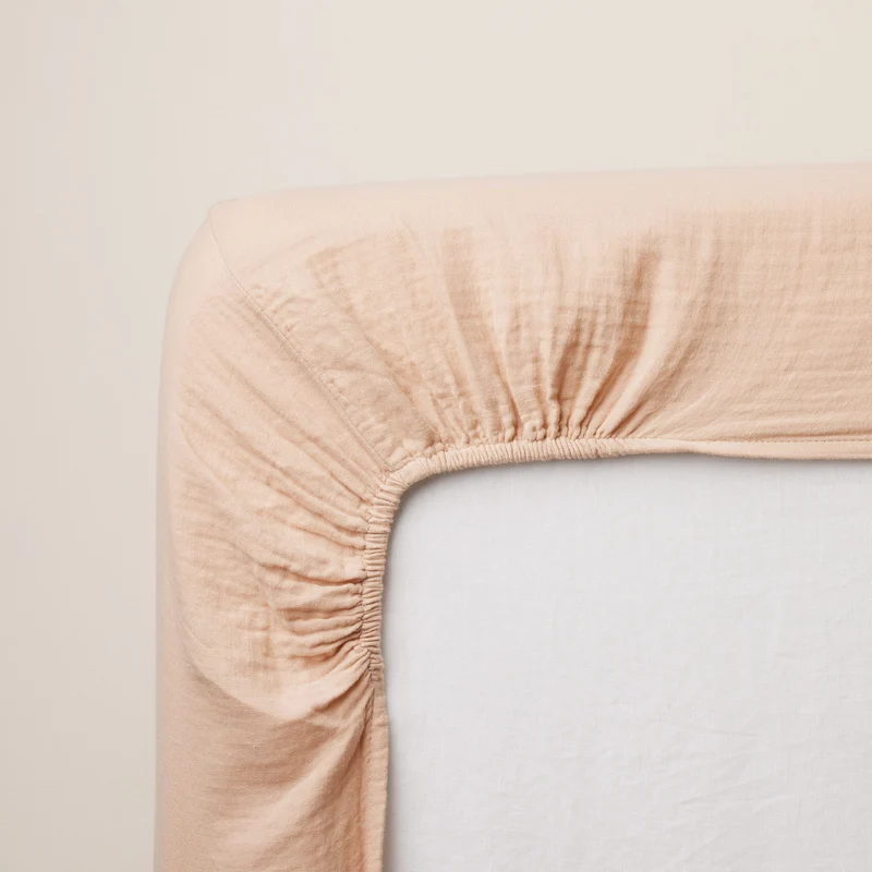 Drap Housse LOU pêche rosé