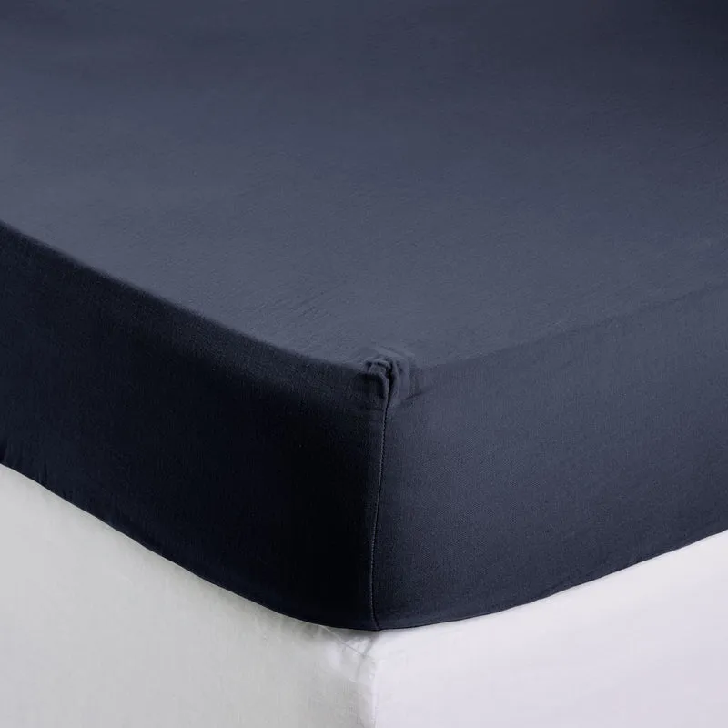 Drap Housse LOU encre bleue