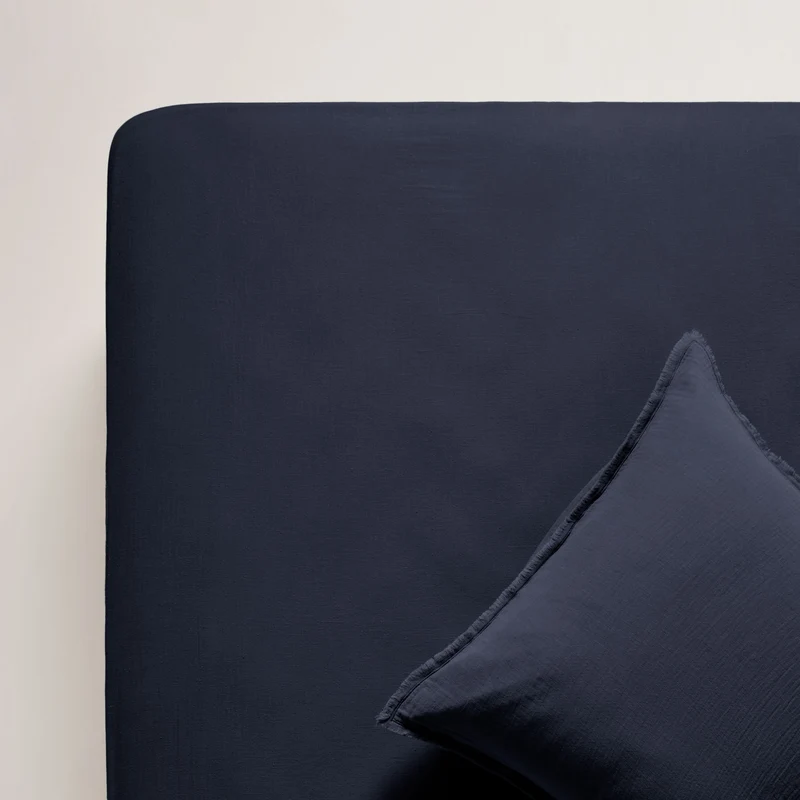 Drap Housse LOU encre bleue