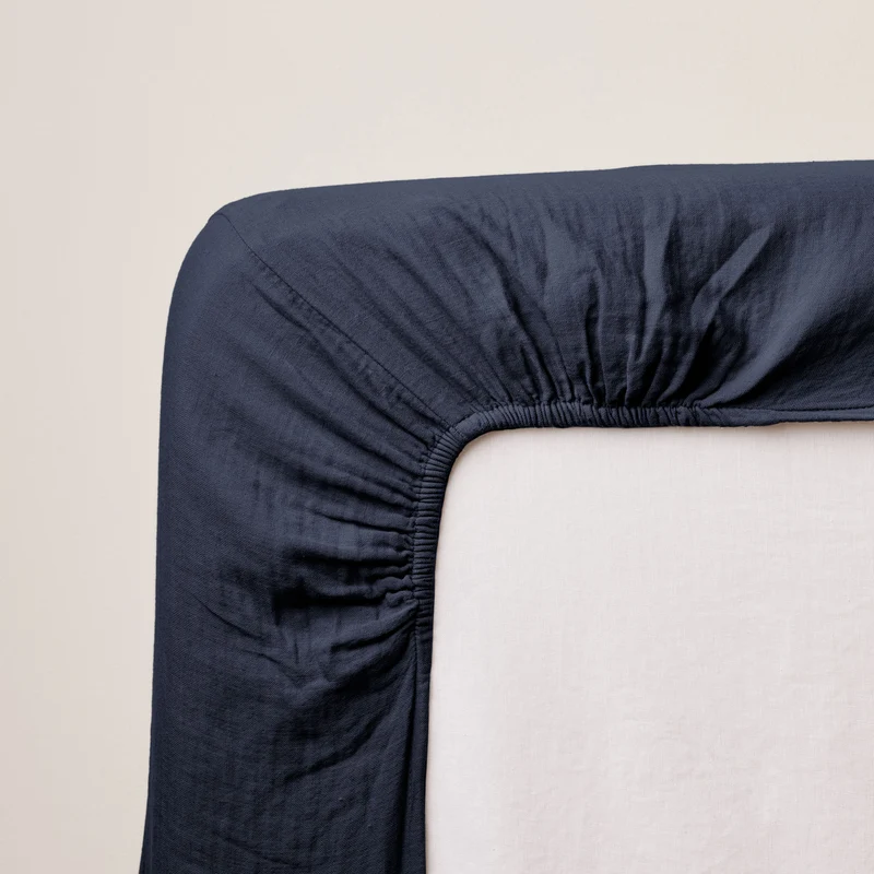 Drap Housse LOU encre bleue