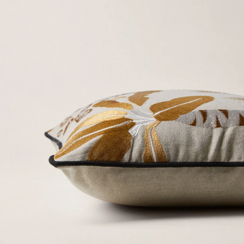 Housse de coussin MADAGASCAR naturel et ocre