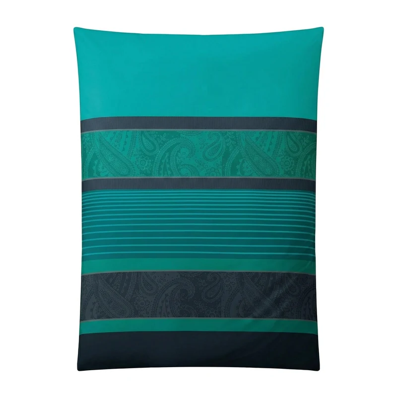 Bettwäsche Satin CAMBRIDGE Petrol 155 x 220 cm und 80 x 80 cm