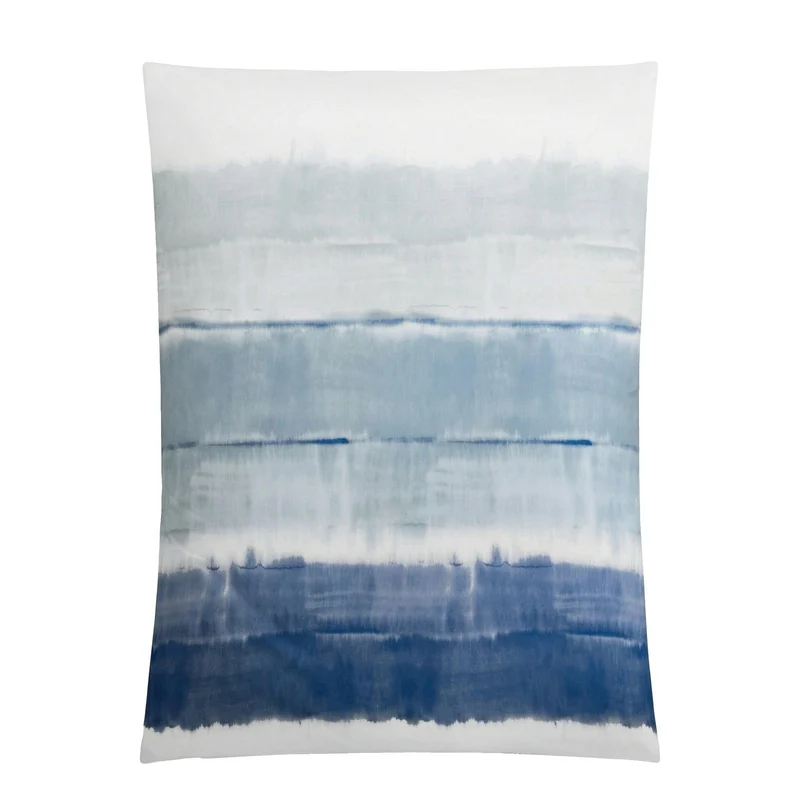 Bettwäsche Satin LONG BEACH Taubenblau 155 x 220 cm und 80 x 80 cm