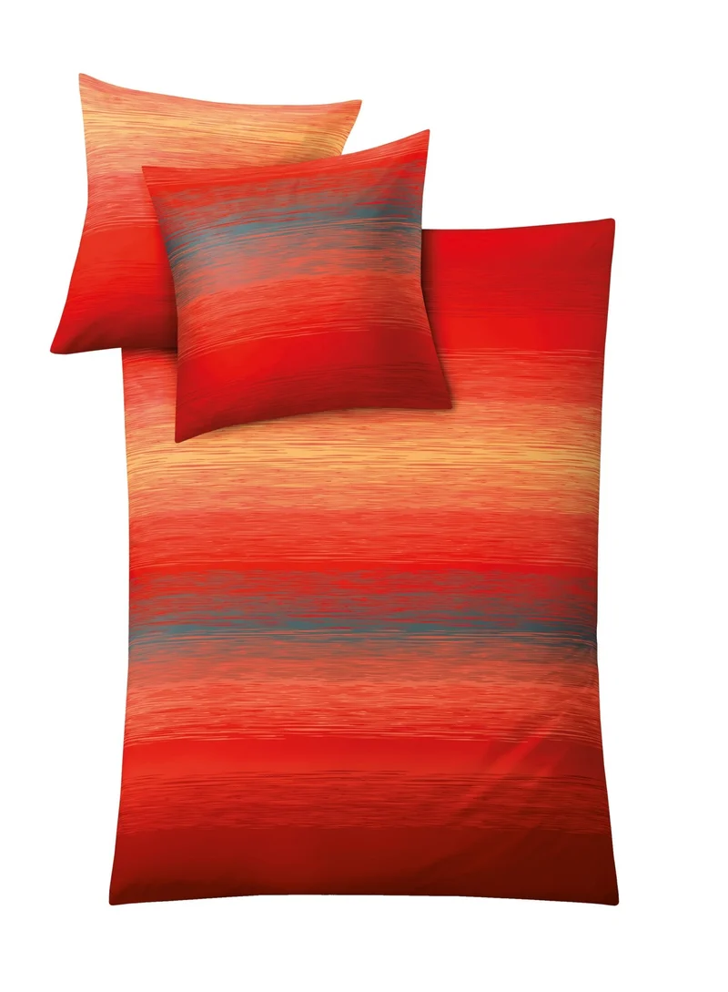Bettwäsche Satin CHICAGO Paprika 155 x 220 cm und 80 x 80 cm