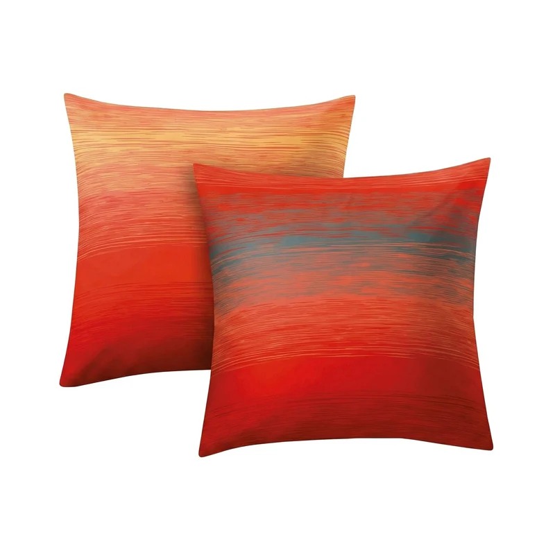 Bettwäsche Satin CHICAGO Paprika 155 x 220 cm und 80 x 80 cm