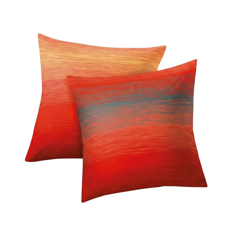 Bettwäsche Satin CHICAGO Paprika 135 x 200 cm und 80 x 80 cm