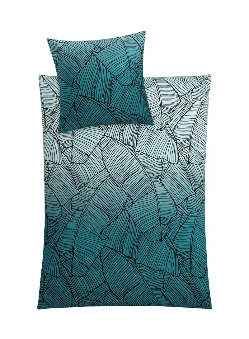 Bettwäsche Satin VERO Petrol 135 x 200 cm und 80 x 80 cm