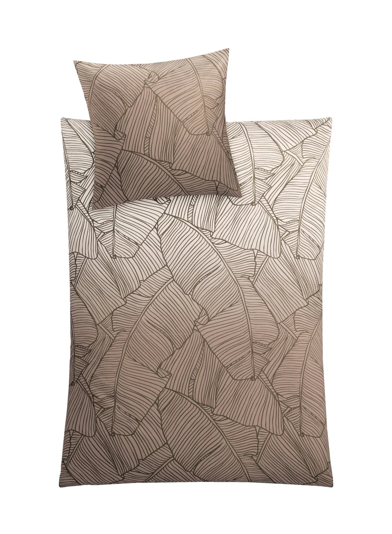 Bettwäsche Satin VERO Taupe 155 x 220 cm und 80 x 80 cm