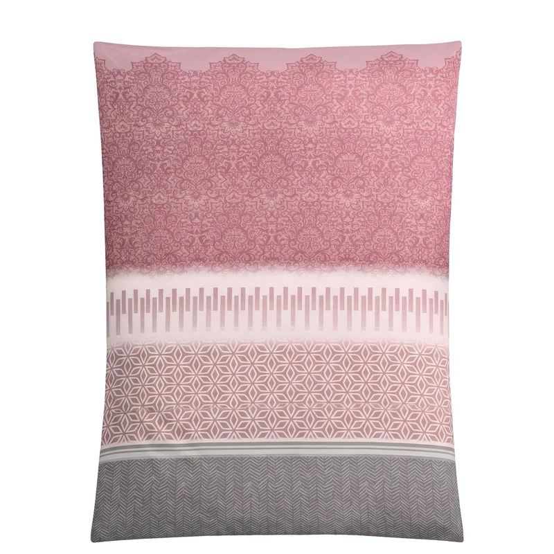 Bettwäsche Satin ESTRELLA Pastellrose 155 x 220 cm und 80 x 80 cm