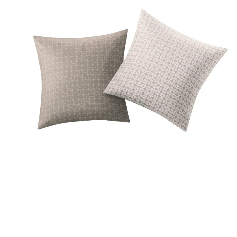 Bettwäsche Satin PUNTO Taupe 135 x 200 cm und 80 x 80 cm