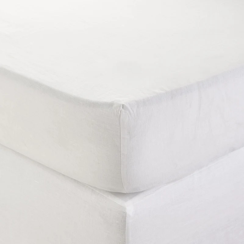 Drap Housse CARLINA blanc pur