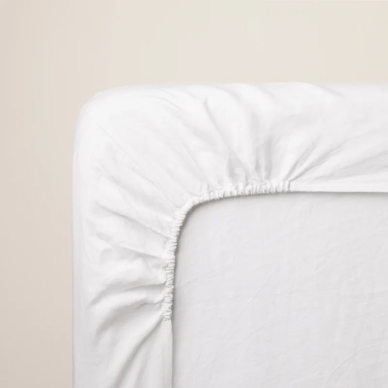Drap Housse CARLINA blanc pur
