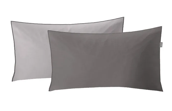Kissenbezug Satin LINDA Silbergrau 40 x 80 cm