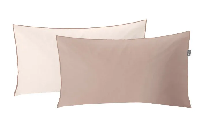 Kissenbezug Satin LINDA Taupe 40 x 80 cm