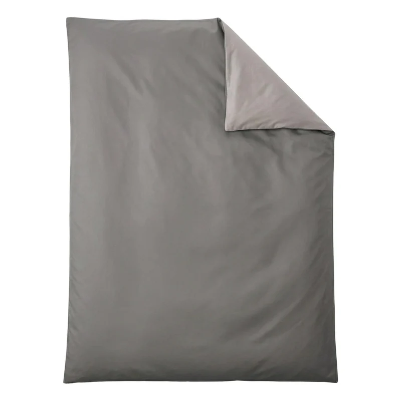 Bettwäsche Satin LINDA Silbergrau 155 x 220 cm und 80 x 80 cm