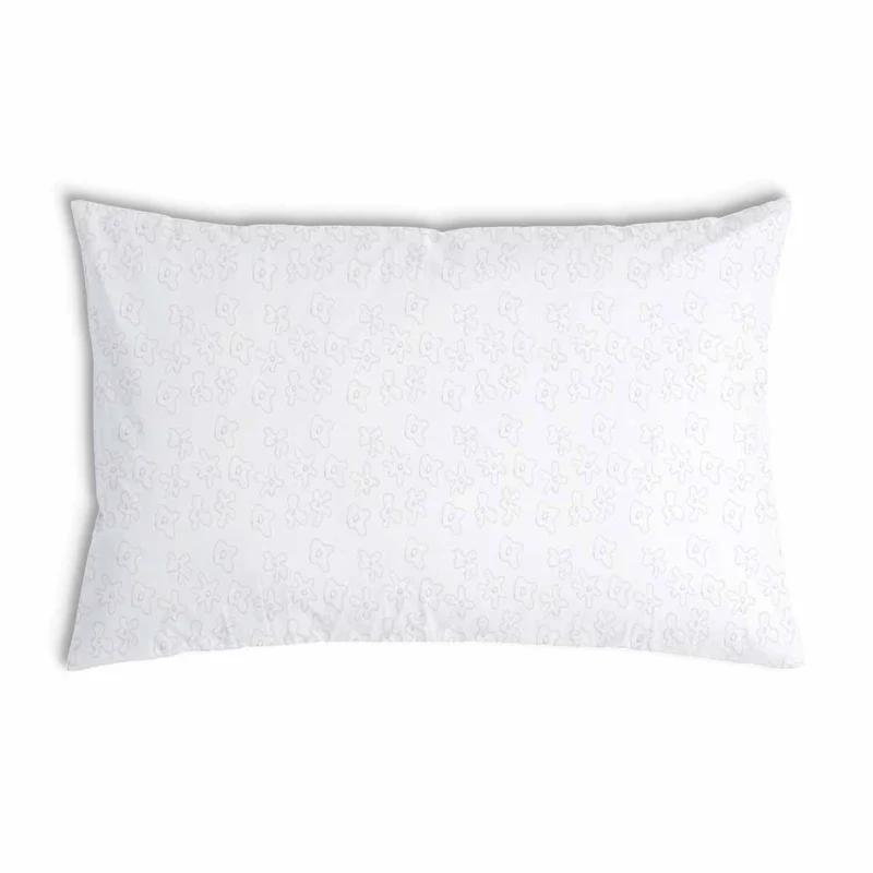 Gesundheitskissen Weiß mit zarten Blumen