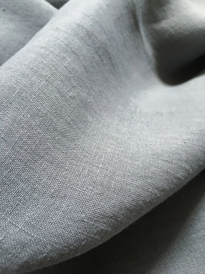 Gardinenstoff Lino Uni - dark grey 300 cm