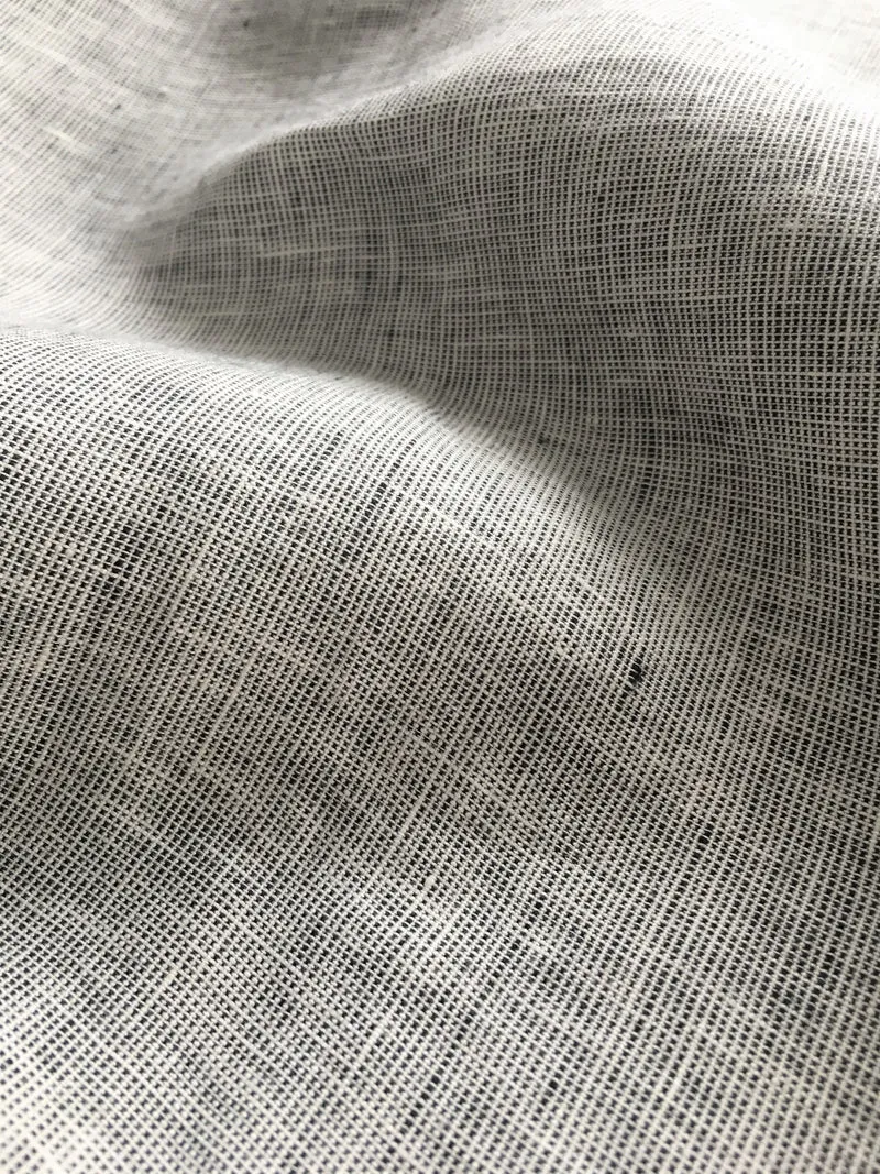 Gardinenstoff Lino Melange - black 310 cm