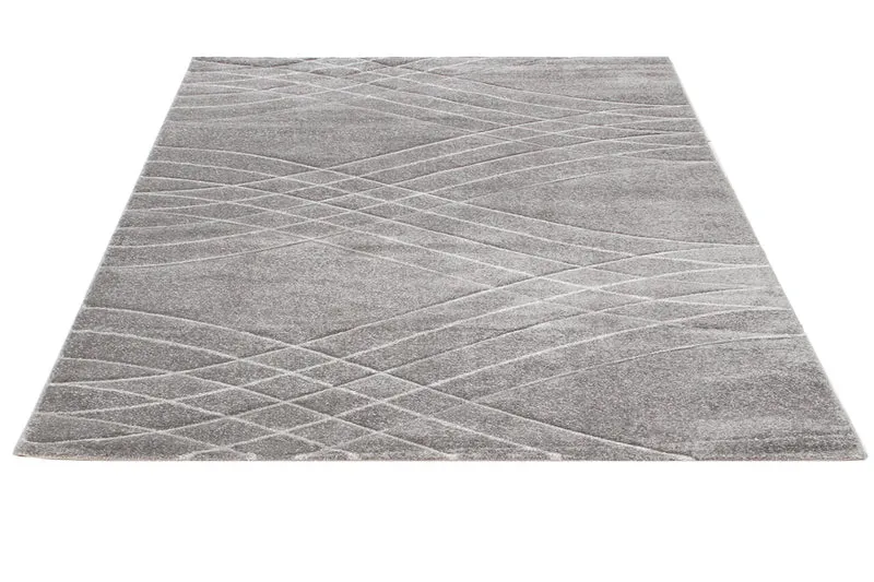 Tappeto Moderno Carve Grigio