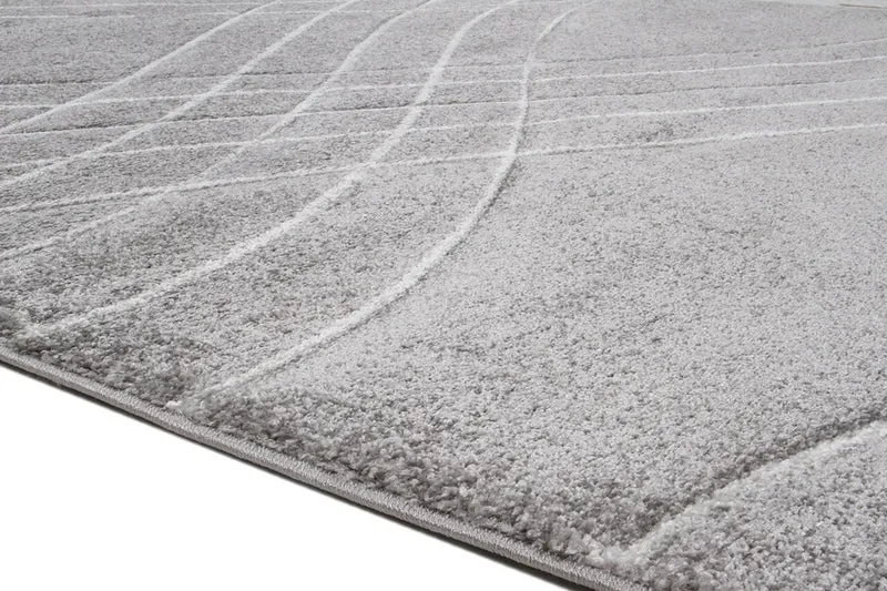 Tappeto Moderno Carve Grigio