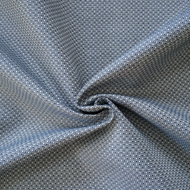 Polsterstoff Kleines Karo - dunkelblau