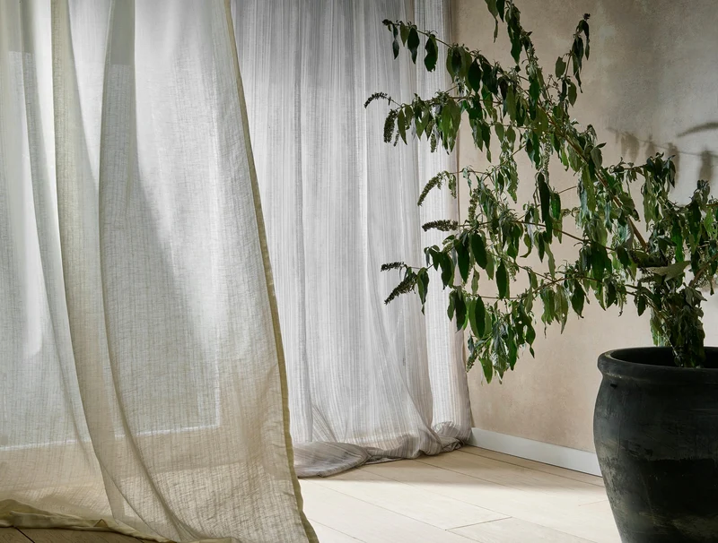 Gardinenstoff Tissue - pebble 297 cm