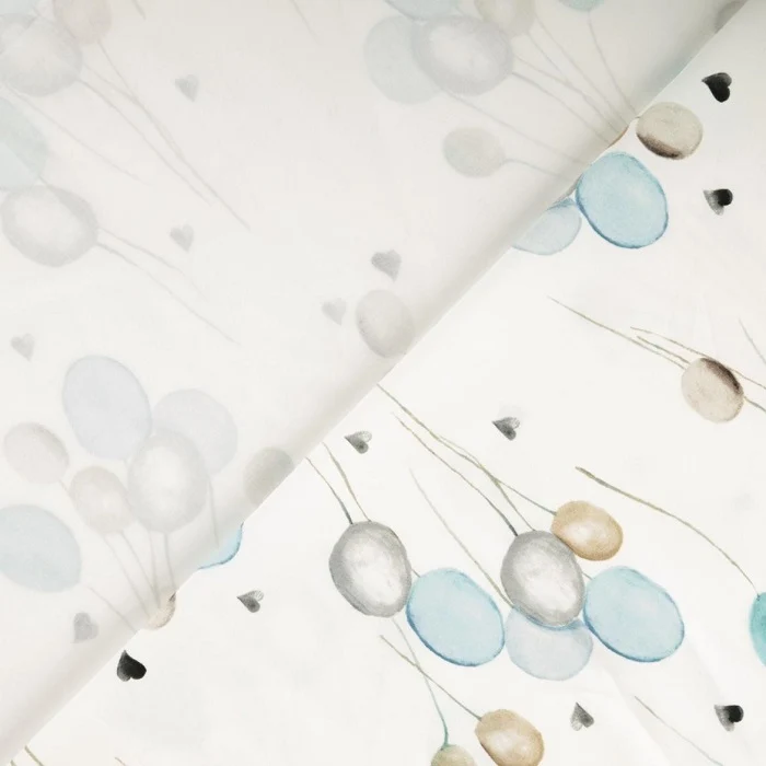 Baumwollstoff Balloon - blue 280 cm