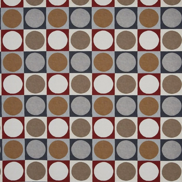 Dekostoff Kleine Kreise - rot