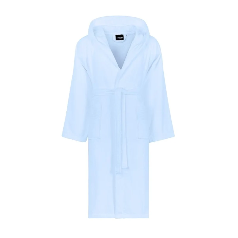 Accappatoio con Cappuccio in Spugna Stripes Carrara Fyber Moderno